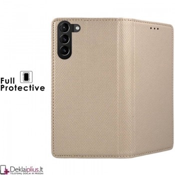 Telone smart magnet atverčiamas dėklas - auksinės spalvos (Samsung S21 Plus) Telone smart magnet atverčiamas dėklas - auksinės spalvos (Samsung S21 Plus)